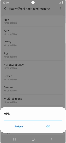Amennyiben előfizetésed van, írd be azt, hogy internet.vodafone.net, és válaszd az OK lehetőséget.