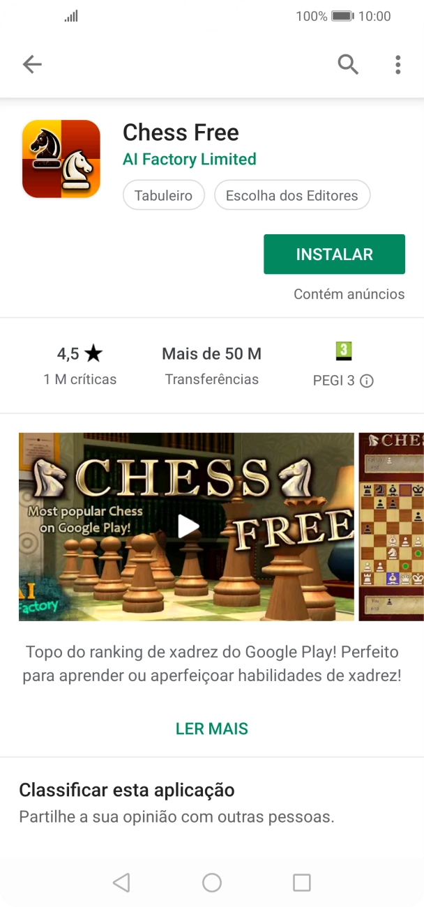 Prima INSTALAR e siga as indicações no ecrã para instalar a app.