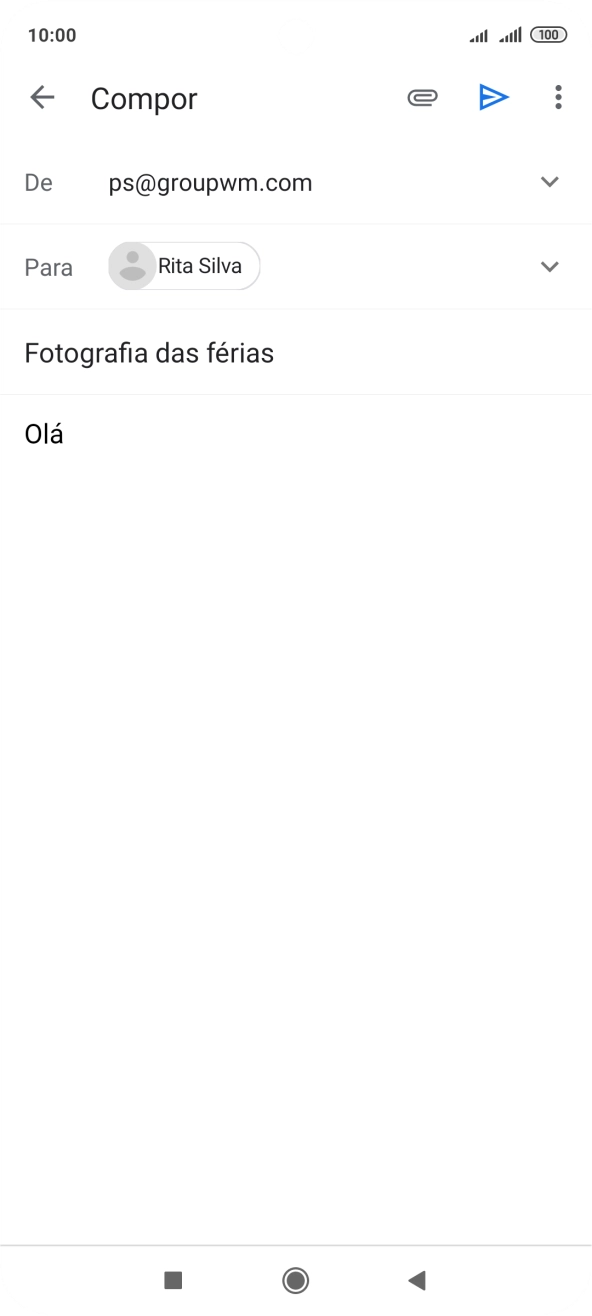 Prima o ícone de anexo.