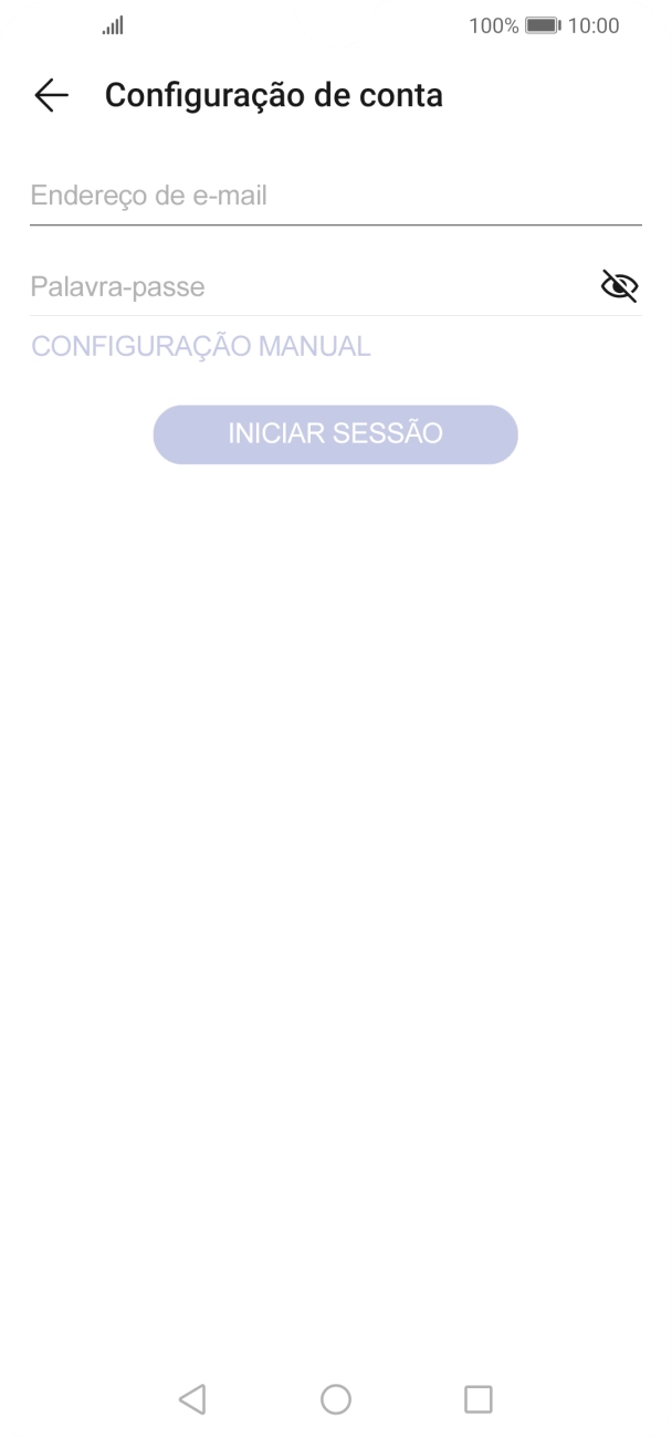 Prima Endereço de e-mail e introduza o seu endereço de e-mail Vodafone.