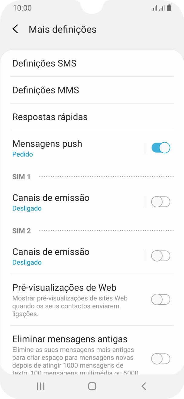 Prima Definições SMS.