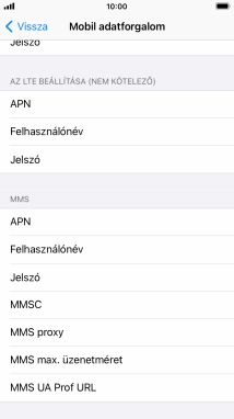Válaszd az MMSC lehetőséget, és írd be azt, hogy http://mms.vodafone.hu/servlets/mms.