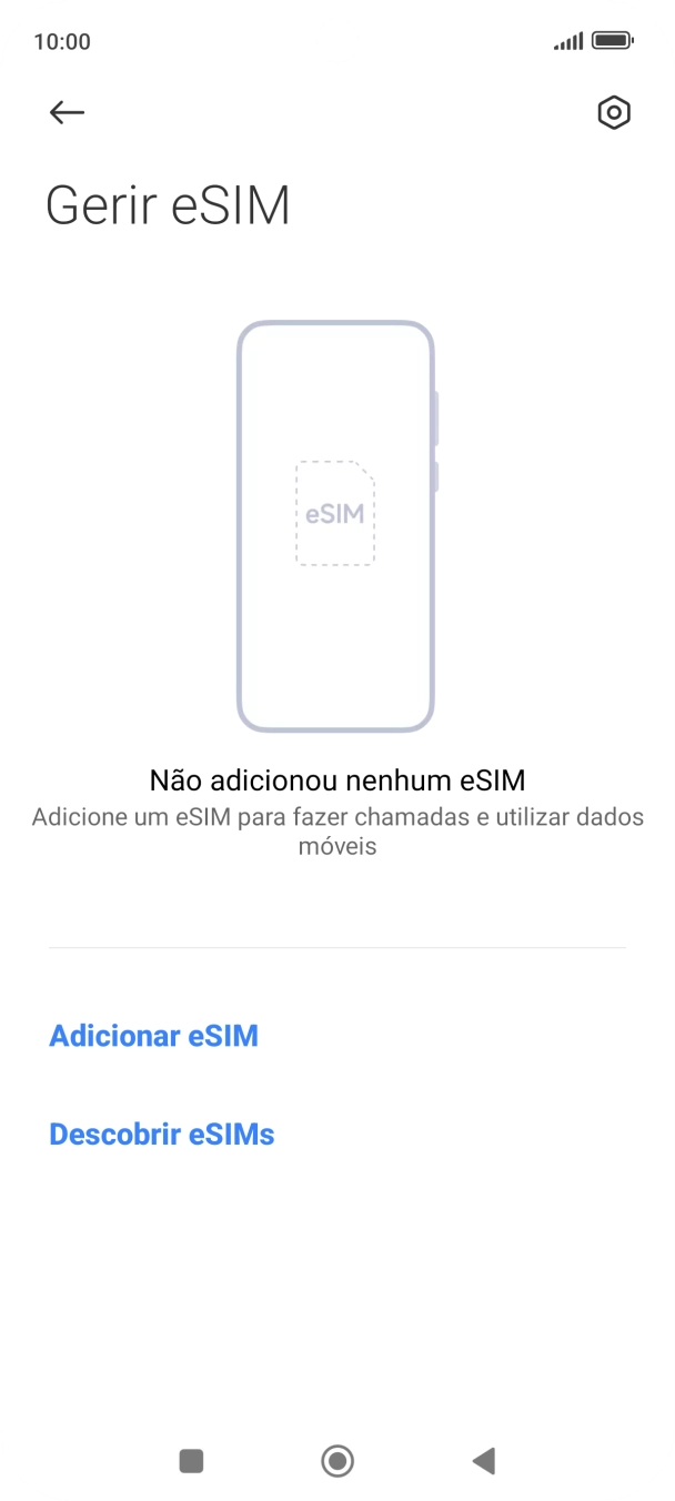 Prima Adicionar eSIM.