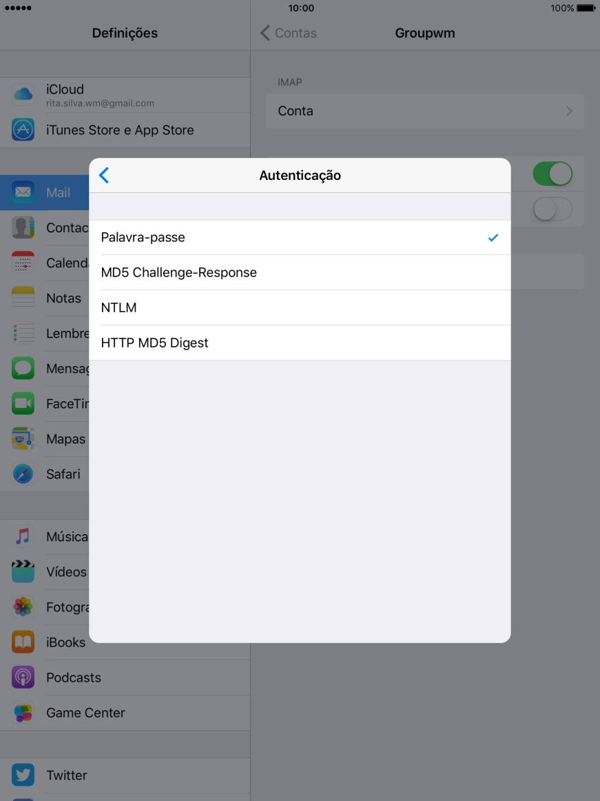 Prima Palavra-passe.
