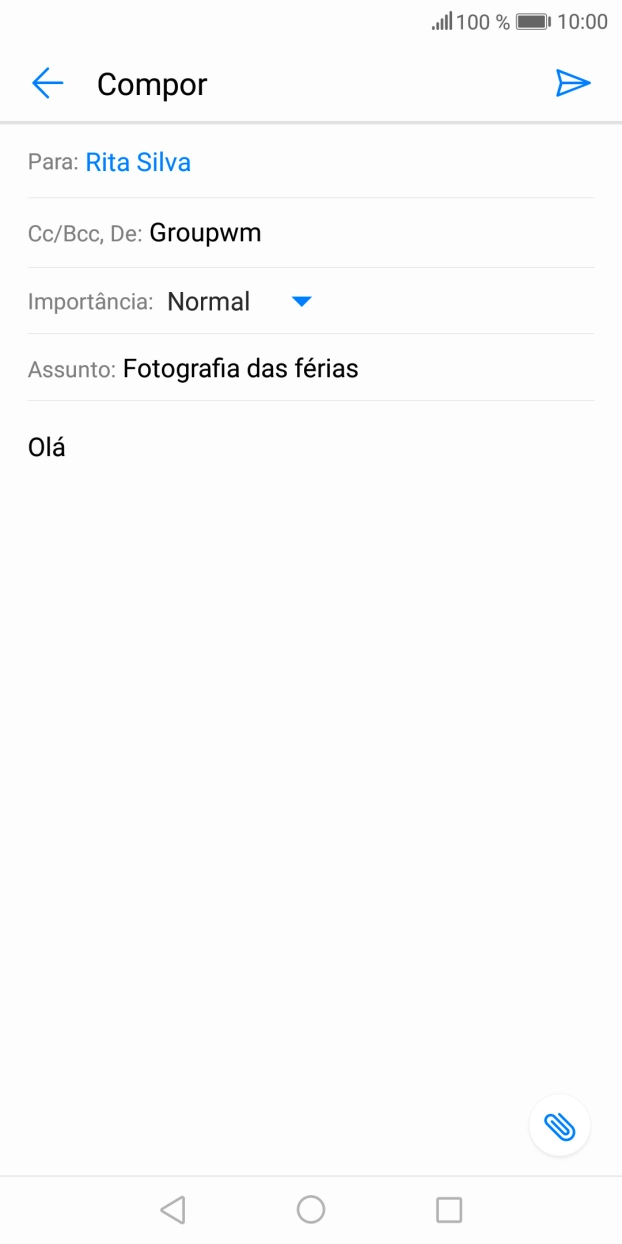 Prima o ícone de anexo.