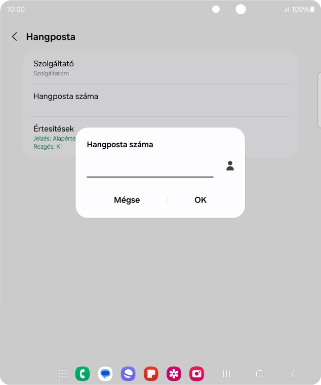 Írd be azt, hogy +36709090999, és válaszd az OK lehetőséget.
