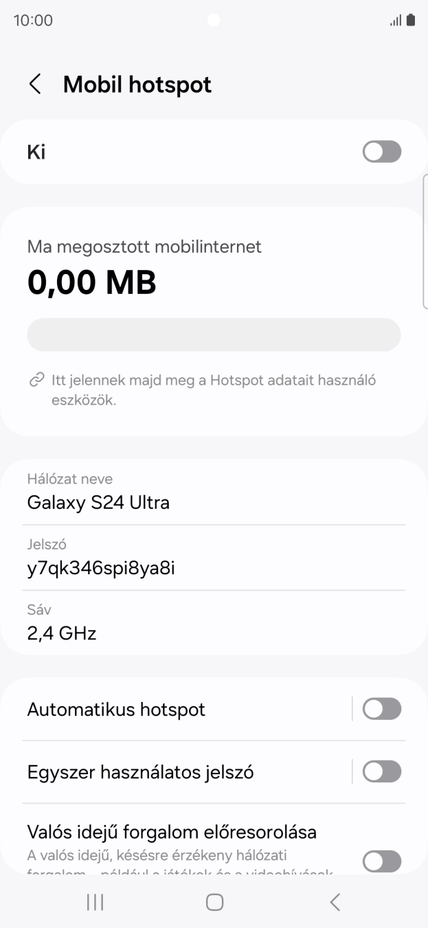 Válaszd a Hálózat neve lehetőséget.