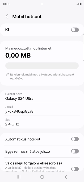 Válaszd a Hálózat neve lehetőséget.