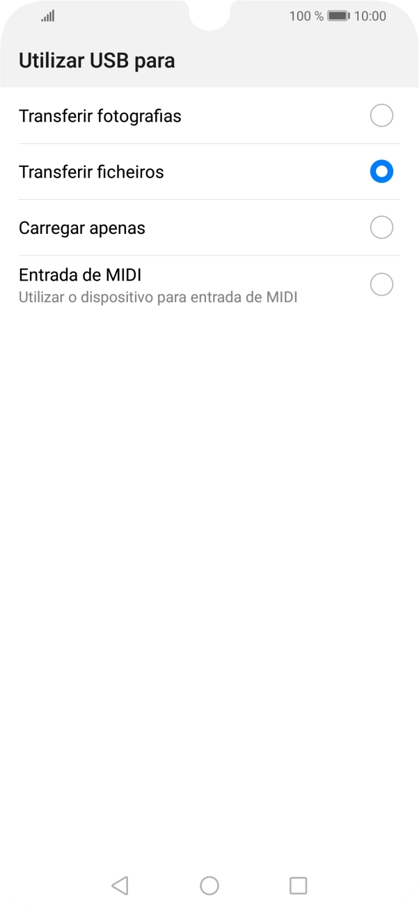 Prima Transferir ficheiros.