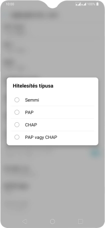 Válaszd a PAP lehetőséget.