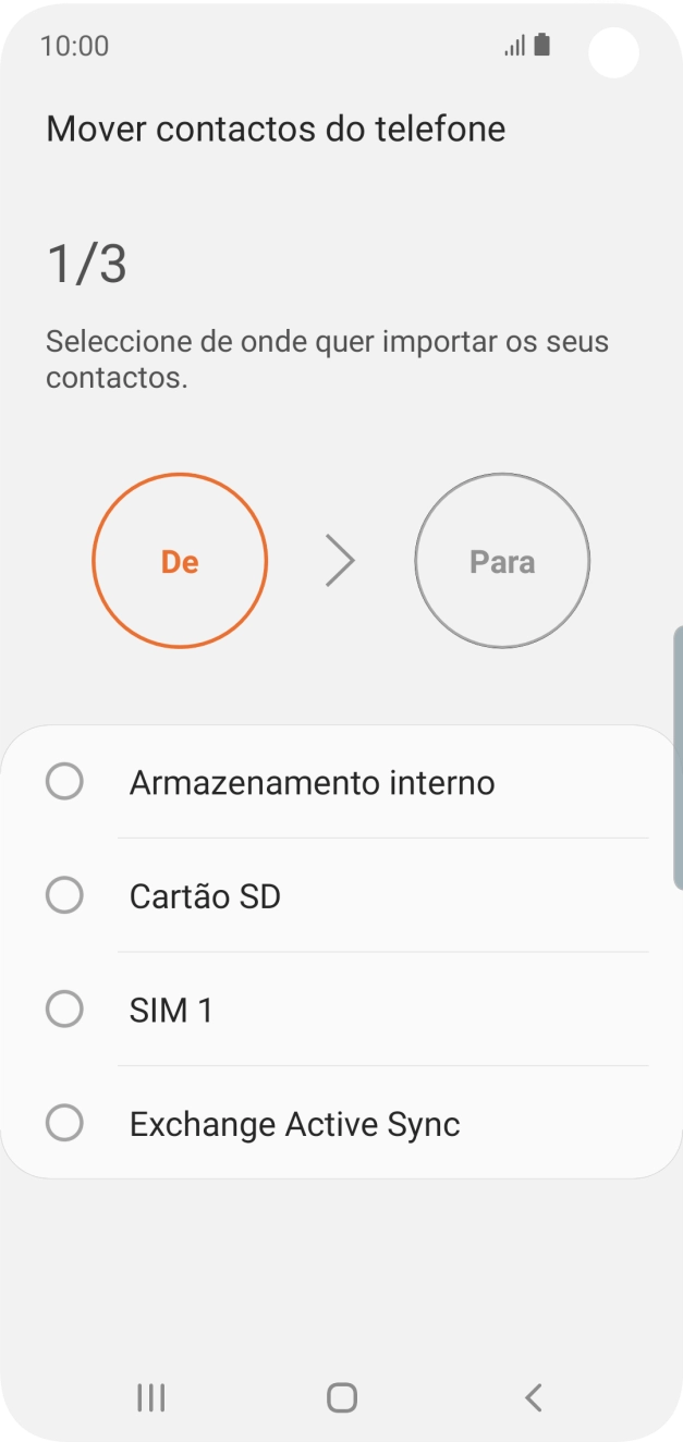 Prima o nome do cartão SIM.