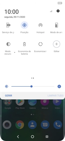 Prima Economia de bateria para ativar a função.