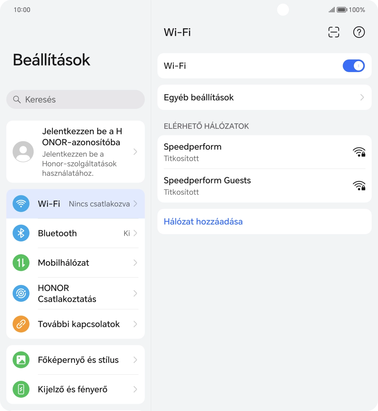 Válaszd ki a kívánt Wi-Fi hálózatot.