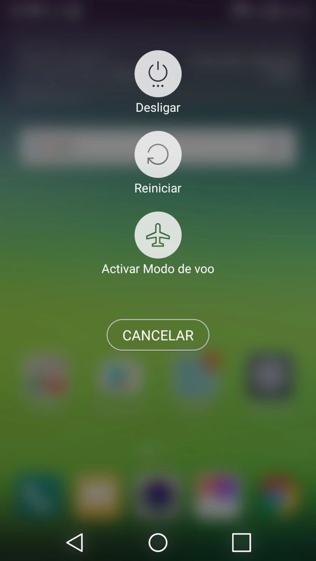 Prima Activar Modo de voo.