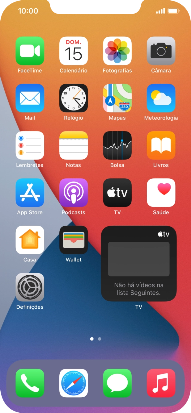 Se utilizar uma pilha de widgets: Deslize o dedo para cima ou para baixo na pilha para escolher o widget pretendido.