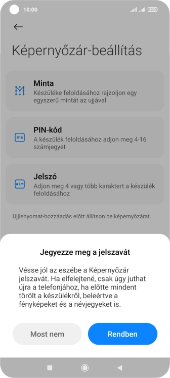 Válaszd a Rendben lehetőséget.