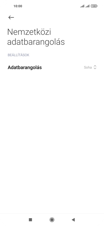 Válaszd az Adatbarangolás lehetőséget.