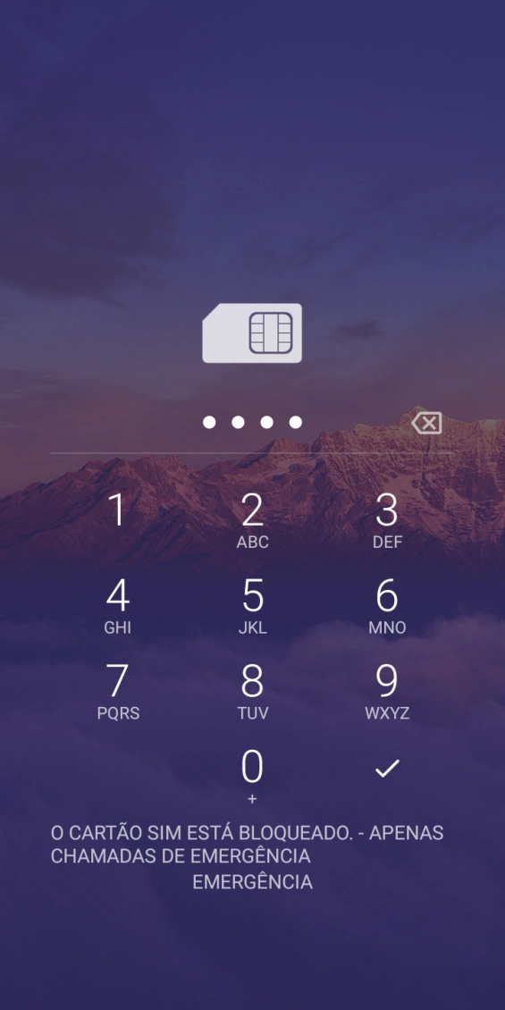 Se necessário, introduza o código PIN e prima o ícone para aceitar.