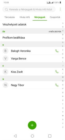 Kattints az új kontaktok ikonra.