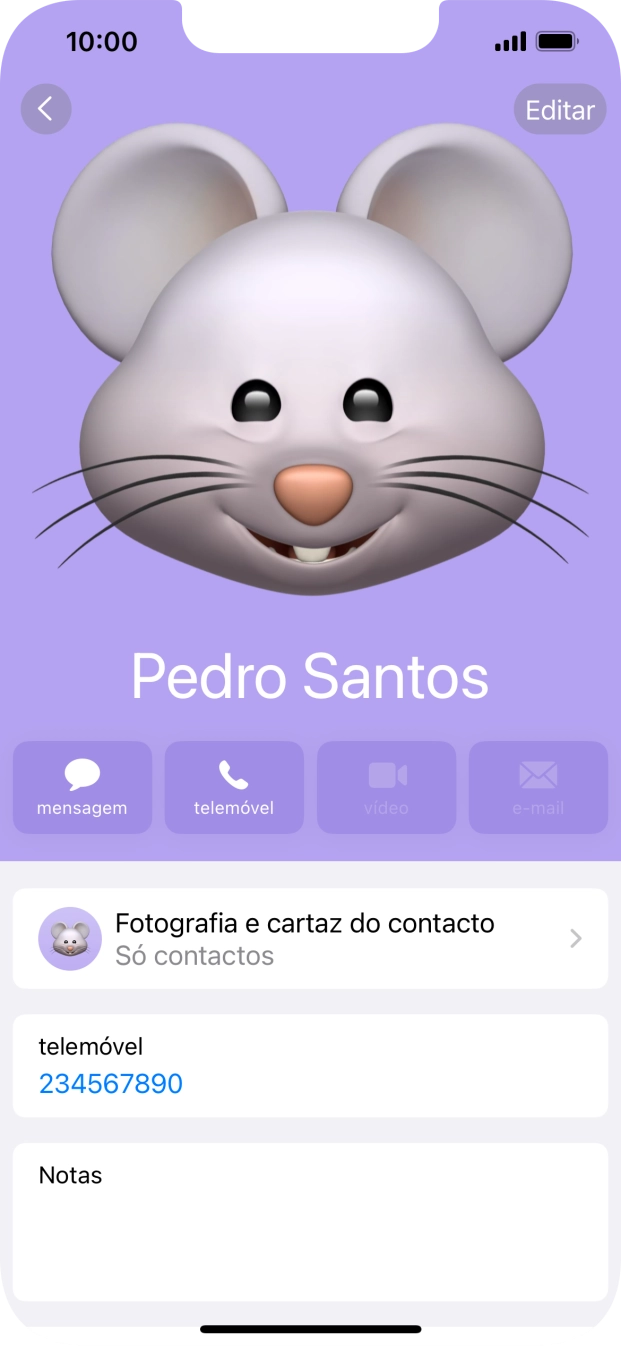 Para voltar ao ecrã inicial, deslize o dedo de baixo para cima a partir da base do ecrã.