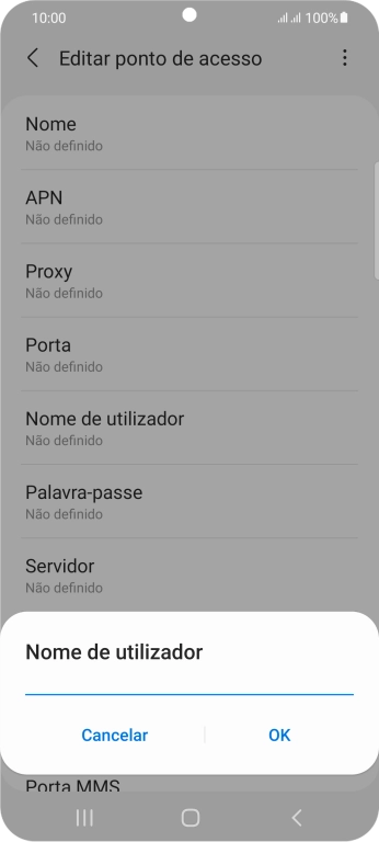 Introduza vodafone e prima OK.