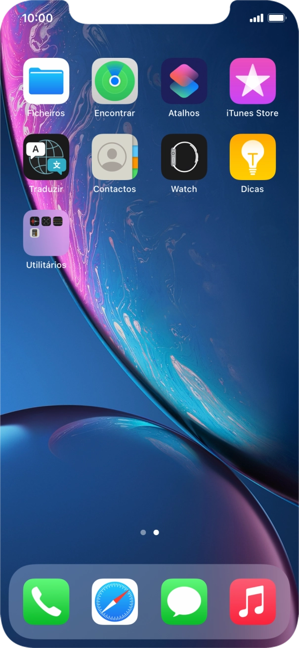 Mantenha premida por um momento a app pretendida.