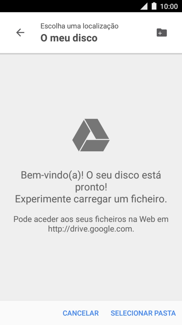 Prima o ícone de nova pasta.