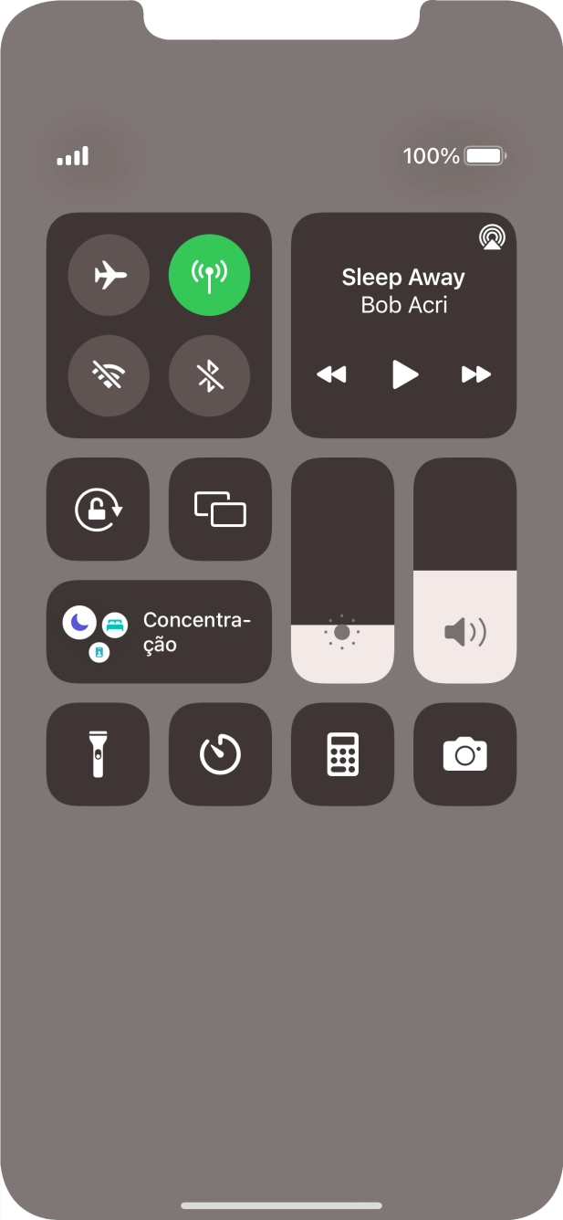 Prima o ícone de modo de voo para ativar ou desativar a função.