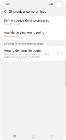 Prima Definir agenda de sincronização.