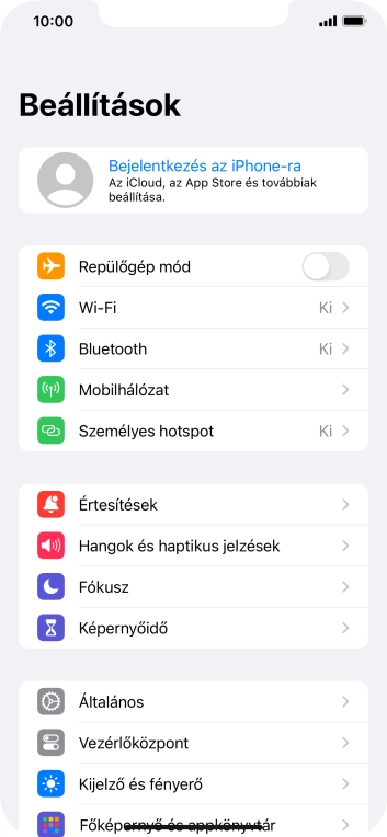 Válaszd a Bejelentkezés az iPhone-ra lehetőséget.