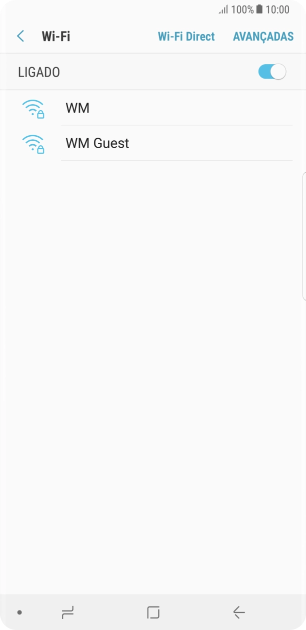 Prima a rede Wi-Fi pretendida.