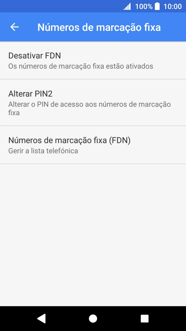 Prima Desativar FDN para desativar a marcação permitida.