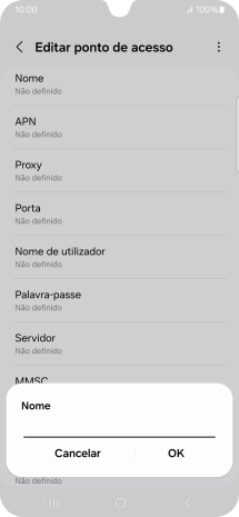 Introduza Vodafone MMS e prima OK.