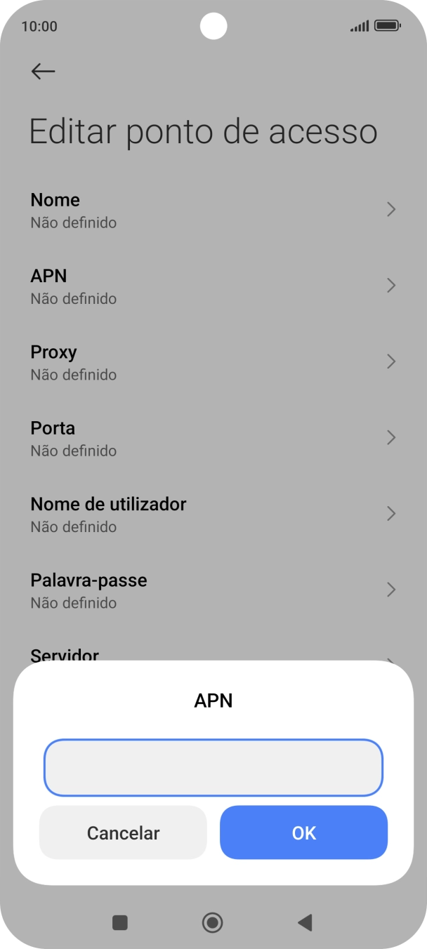 Introduza net2.vodafone.pt e prima OK.