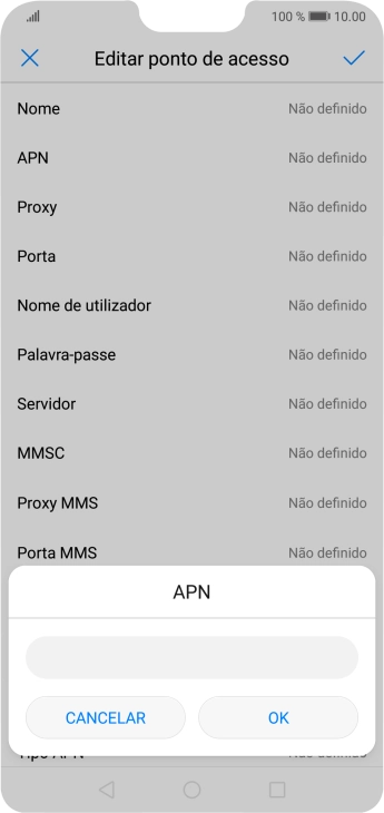 Introduza net2.vodafone.pt e prima OK.