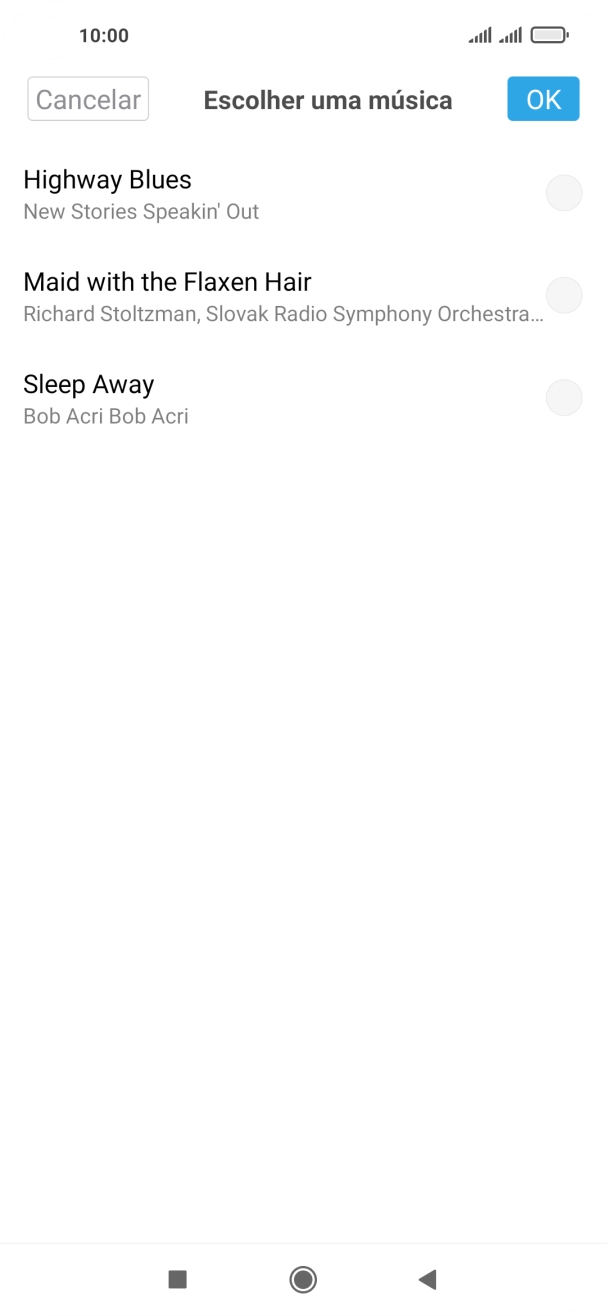 Prima os tons de toque pretendidos para os ouvir.