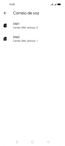 Prima o cartão SIM pretendido.