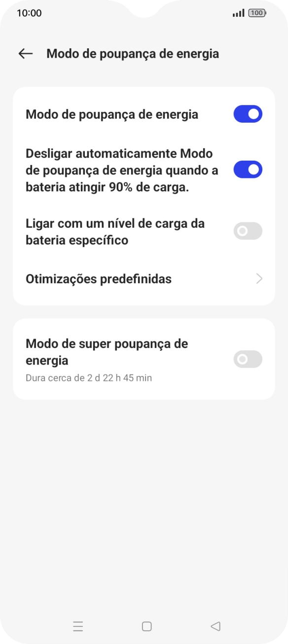 Prima a tecla de início para terminar e voltar ao ecrã inicial.