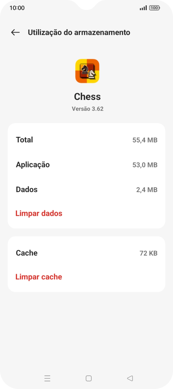 Prima Limpar cache.