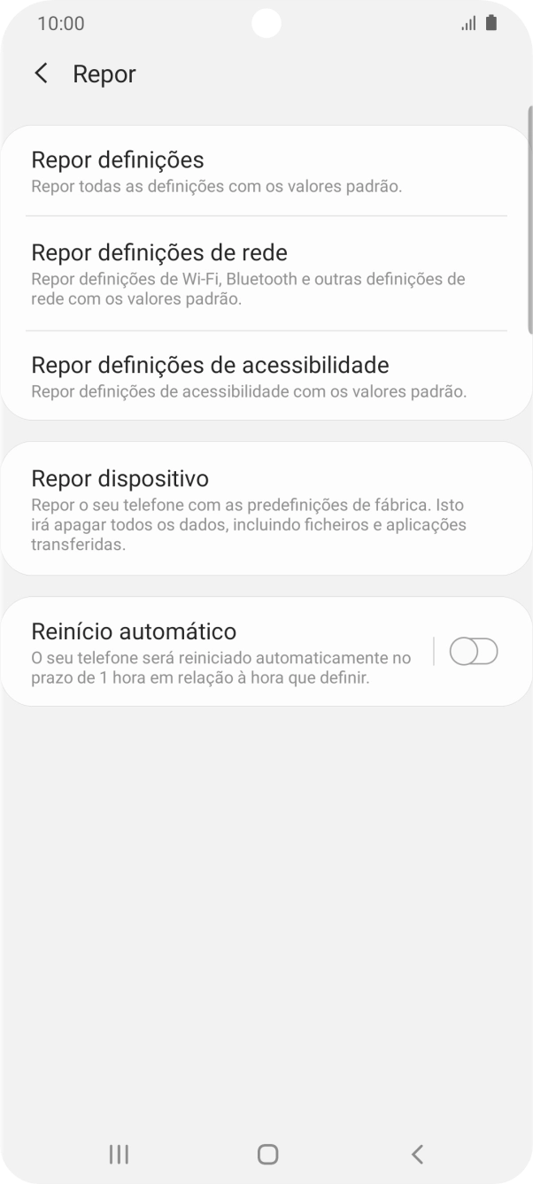 Prima Repor dispositivo.