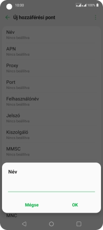 Írd be azt, hogy One Internet, és válaszd az OK lehetőséget.