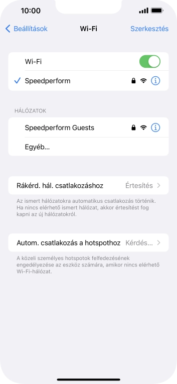 Húzd az ujjad felfelé a kijelző aljáról, hogy visszatérj a kezdőképernyőhöz.