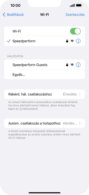 Húzd az ujjad felfelé a kijelző aljáról, hogy visszatérj a kezdőképernyőhöz.