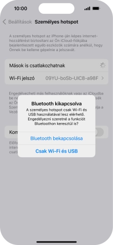Amennyiben ki van kapcsolva a Wi-Fi, válaszd a Csak Wi-Fi és USB lehetőséget.