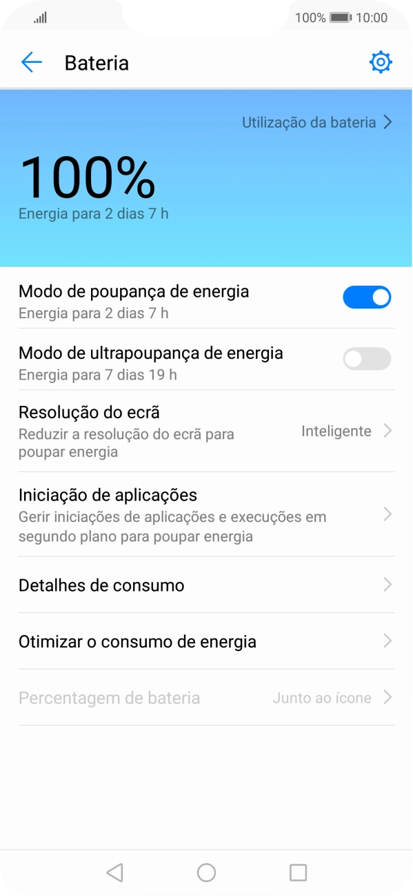 Prima a tecla de início para terminar e voltar ao ecrã inicial.