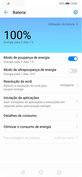 Prima a tecla de início para terminar e voltar ao ecrã inicial.