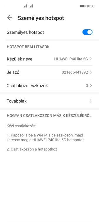 Húzd az ujjad felfelé a kijelző aljáról, hogy visszatérj a kezdőképernyőhöz.