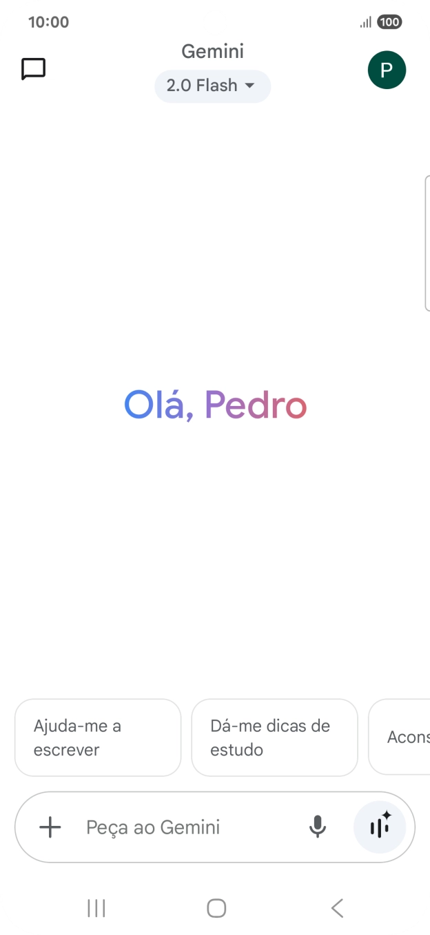 Prima o ícone de perfil.