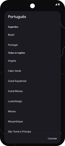 Prima a área ou país pretendido.