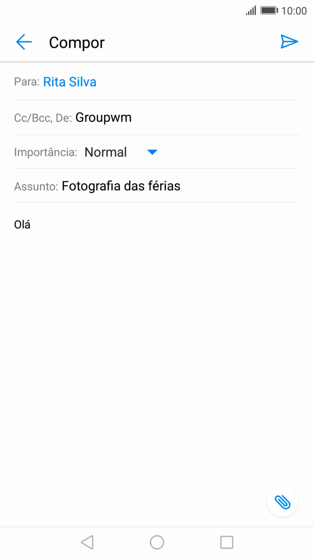 Prima o ícone de anexo.